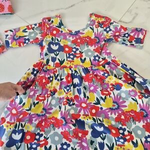 Hanna Andersson Multicolor Floral Kids Dress with pockets. Size US 8
